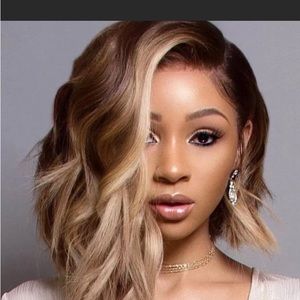 Lace front blonde bob wig